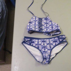 Purple & White 2 Pcs Summer Crush Bikini Swimsuit Size 14